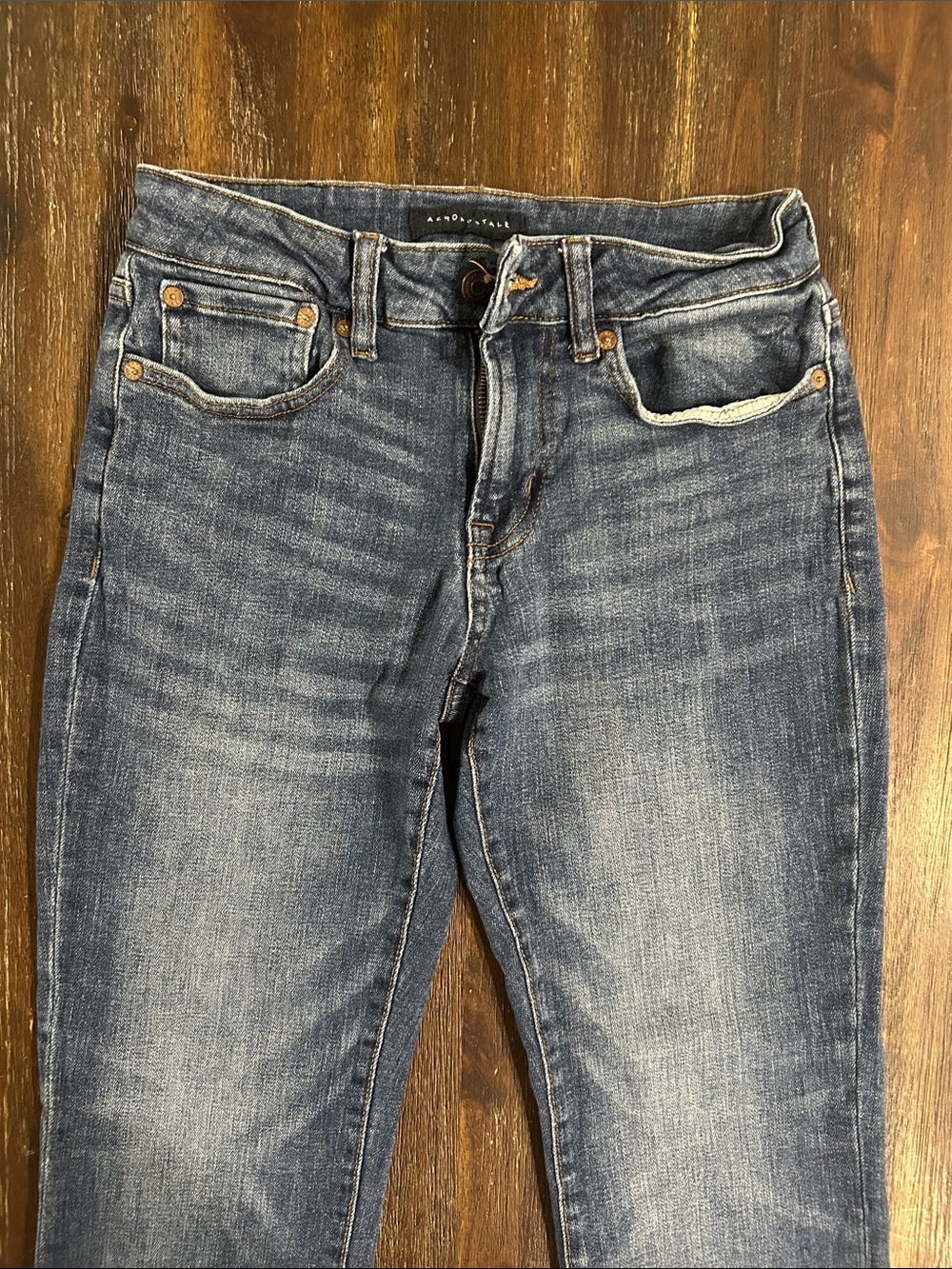 Aeropostale Men's Straight Jeans Blue
